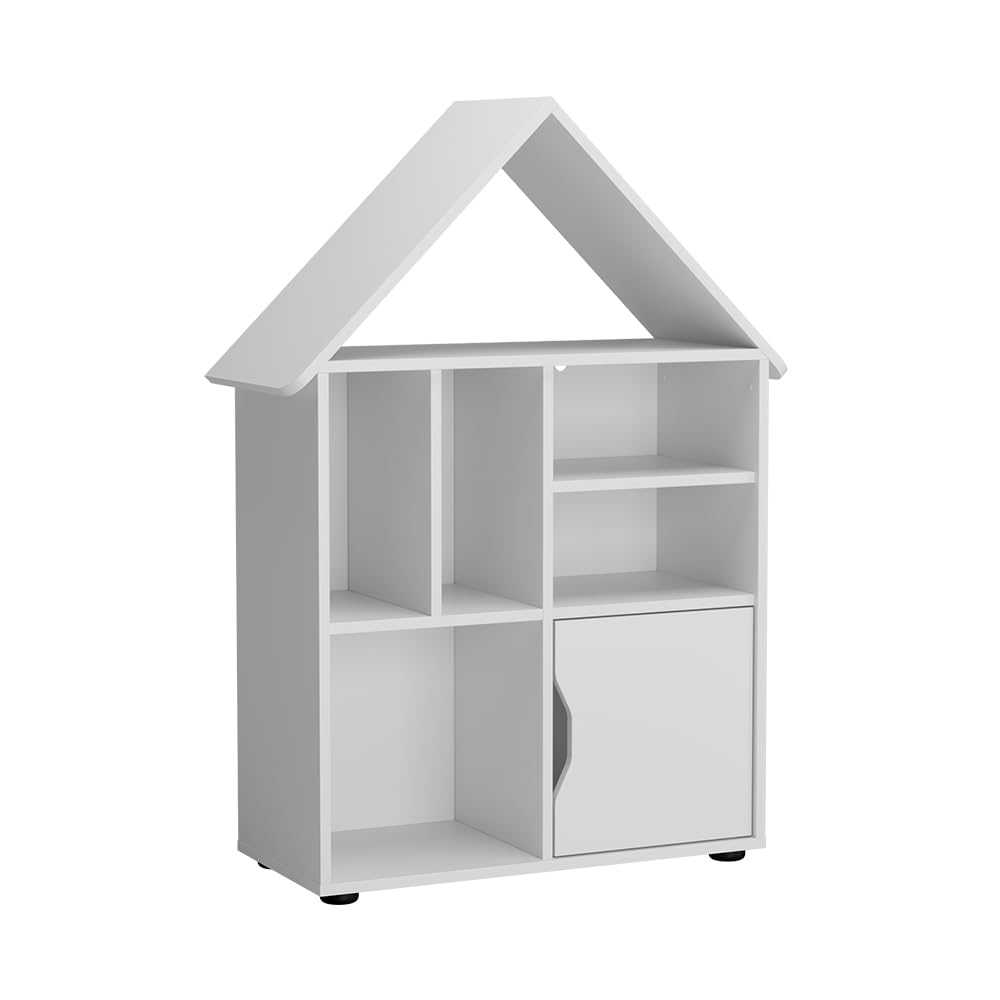 Vicco Kinderregal Weiss Estell - 71x112x32 cm hergestellt aus Spanplatte - Bücherregal ideal fürs Ki