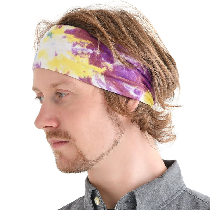 CHARM Herren Tie-Dye Stirnband - Damen Batik Dread Band Bandana Yoga Zubehör Type C, Type C