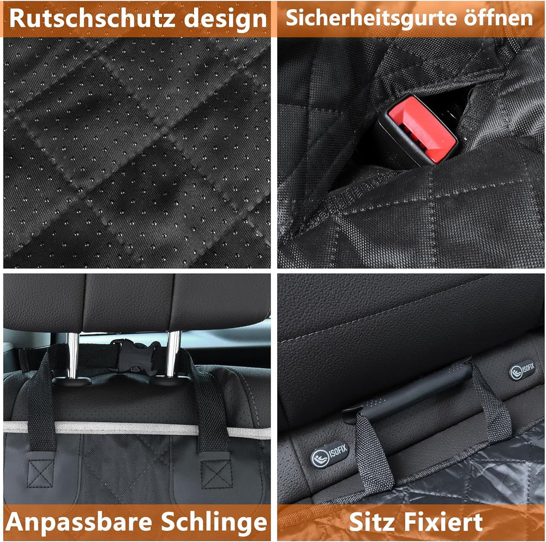 Alfheim Hundedecke Auto Rückbank für Hunde, Wasserdichter Rutschfester Autositzbezüge Autodecke Hund