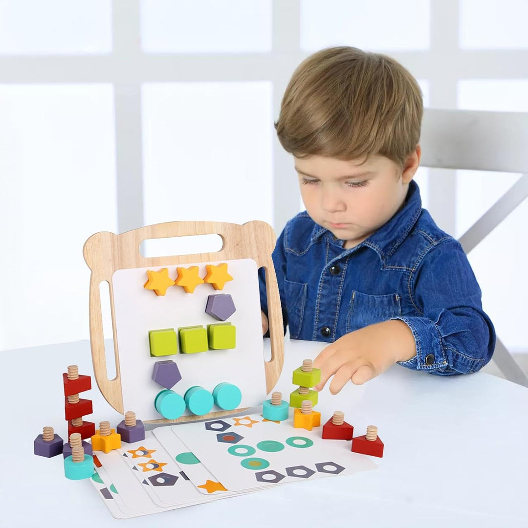 Brust-Schraubenspielzeug, Holzschraubendreher-Spielzeug | PEG Holzschrauben-Puzzlespiel | Lernset fü
