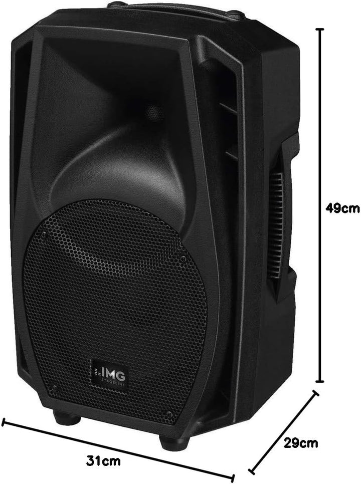 IMG STAGELINE WAVE-08P Passive Fullrange-Lautsprecherbox, 200 W, 8 Ω in Schwarz
