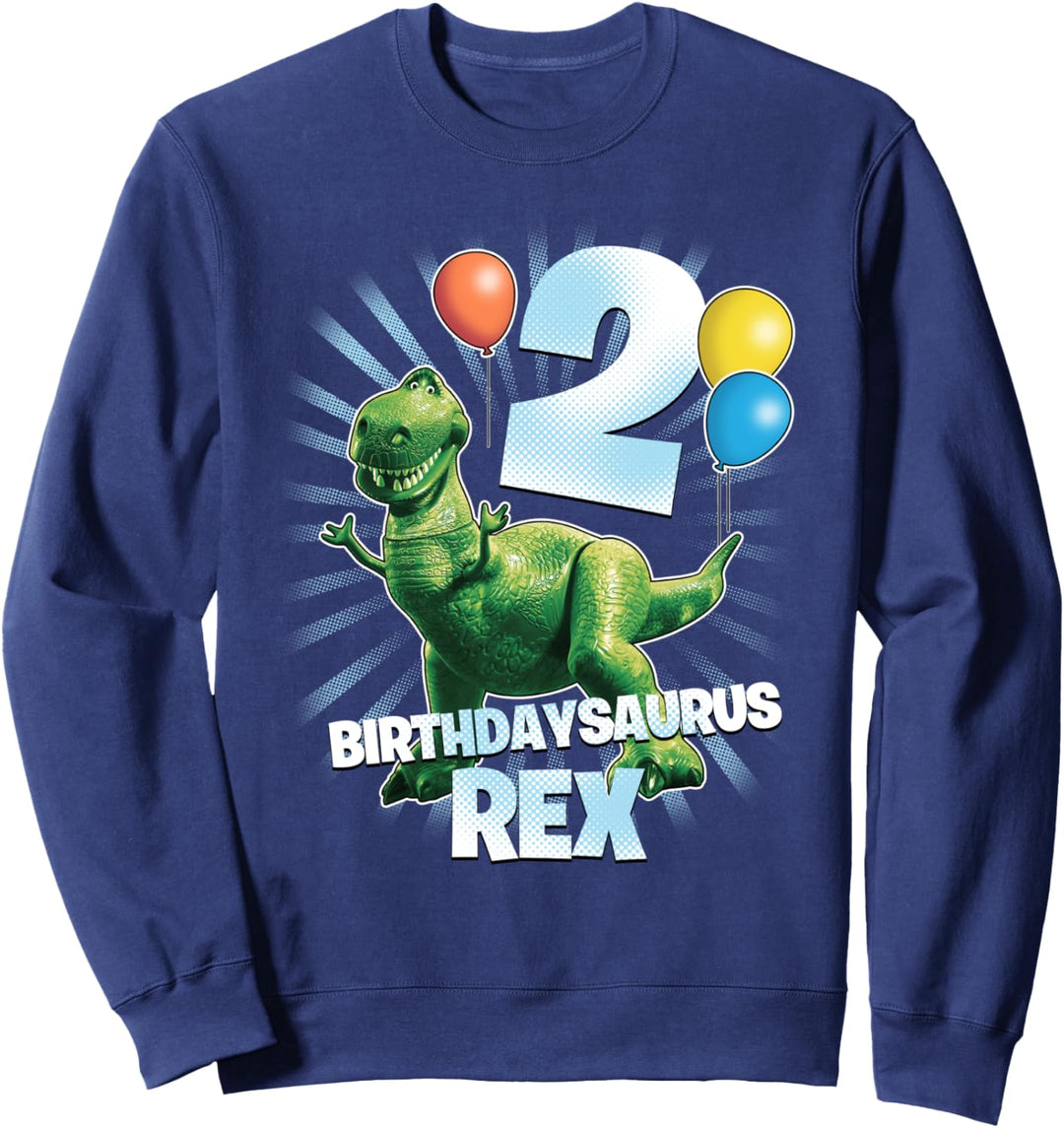 Disney Pixar Toy Story Birthdaysaurus Rex 2nd Birthday Sweatshirt