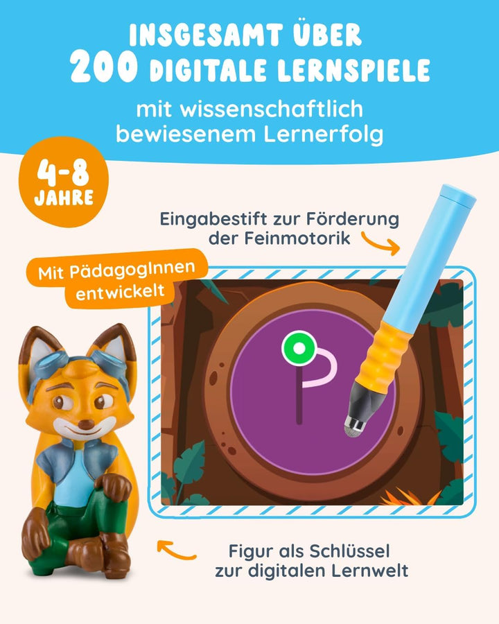 Edurino 3-in-1 Starterset | 3 Lernspiele | ab 4 Jahren | Digitales Lernspiel mit Mika Erstes Lesen &