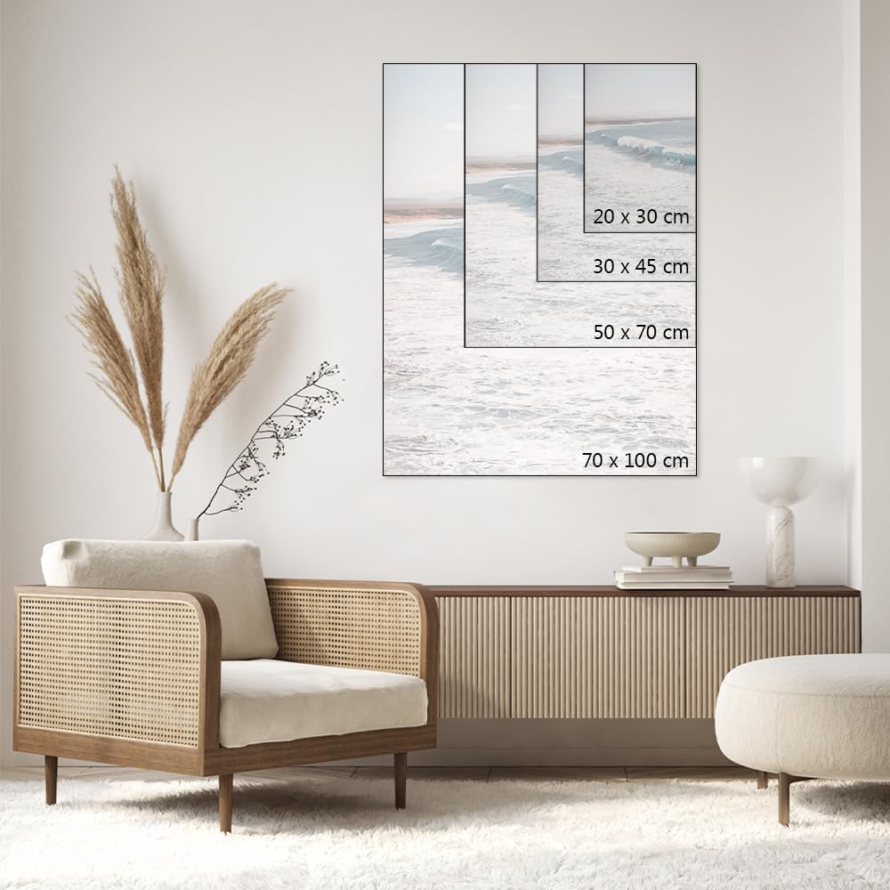 Bildershop-24 Bilderrahmen Milano Aluminium Alubilderrahmen 80 x 120 cm Aluminium Natur Fotorahmen,