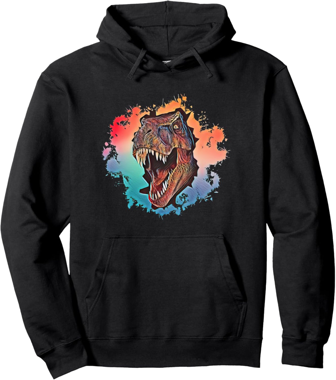 T-Rex Schädel Motiv Tyrannosaurus Rex Urzeit Dinosaurier Pullover Hoodie