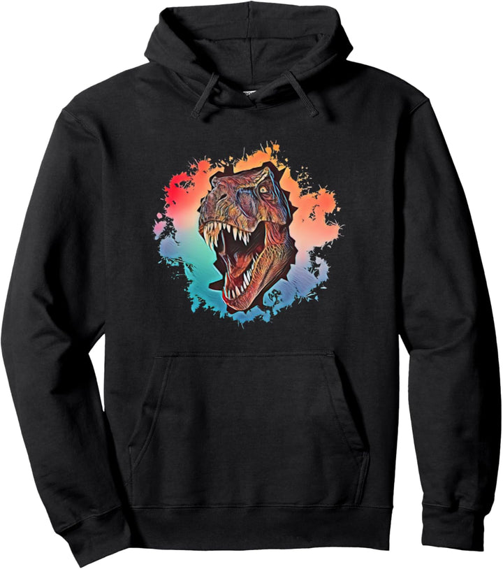 T-Rex Schädel Motiv Tyrannosaurus Rex Urzeit Dinosaurier Pullover Hoodie