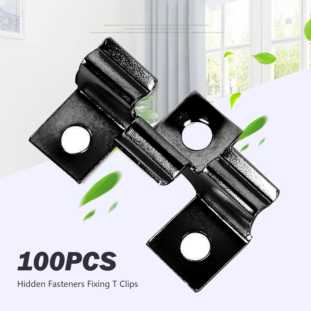 100 Stück WPC Clips Edelstahl, Terrassenclips Clips Klammer WPC Dielen Befestigungsclips (9mm), 9mm