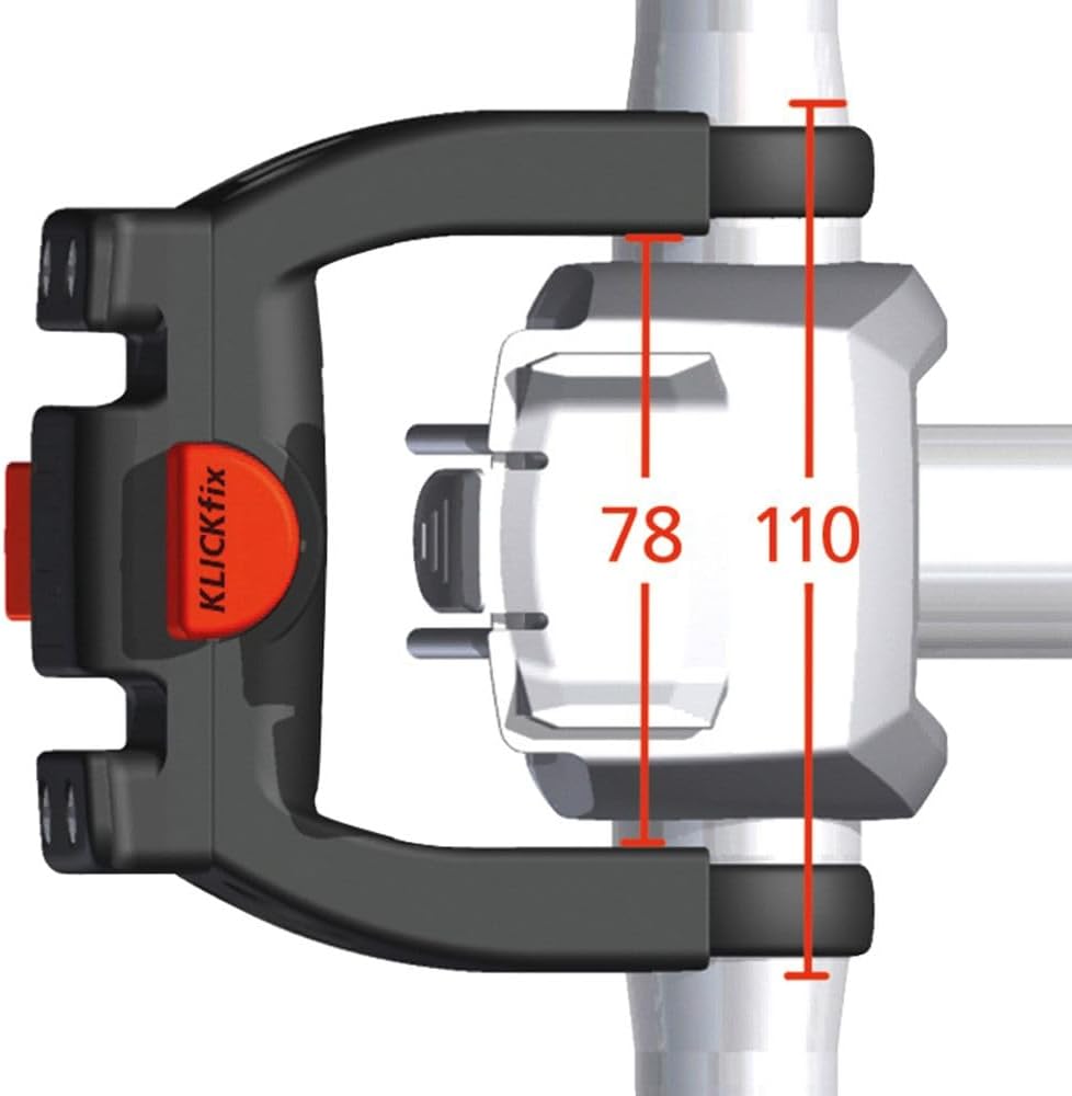 KLICKfix Zubehör Lenkeradapter E, Schwarz (Model 0211EB), One Size Ohne Schloss Single, Single