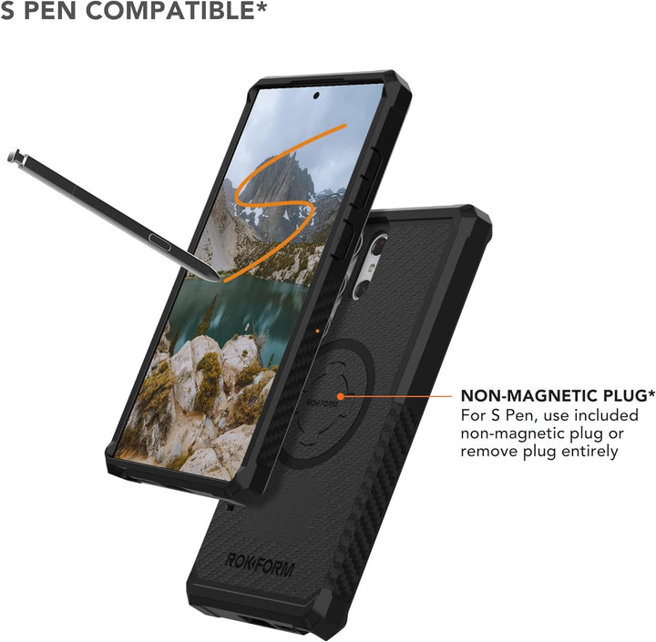 Rokform - Galaxy S23 Ultra Hülle, Rugged Series, Samsung Schutzhülle mit RokLock Twist Lock, Fallget