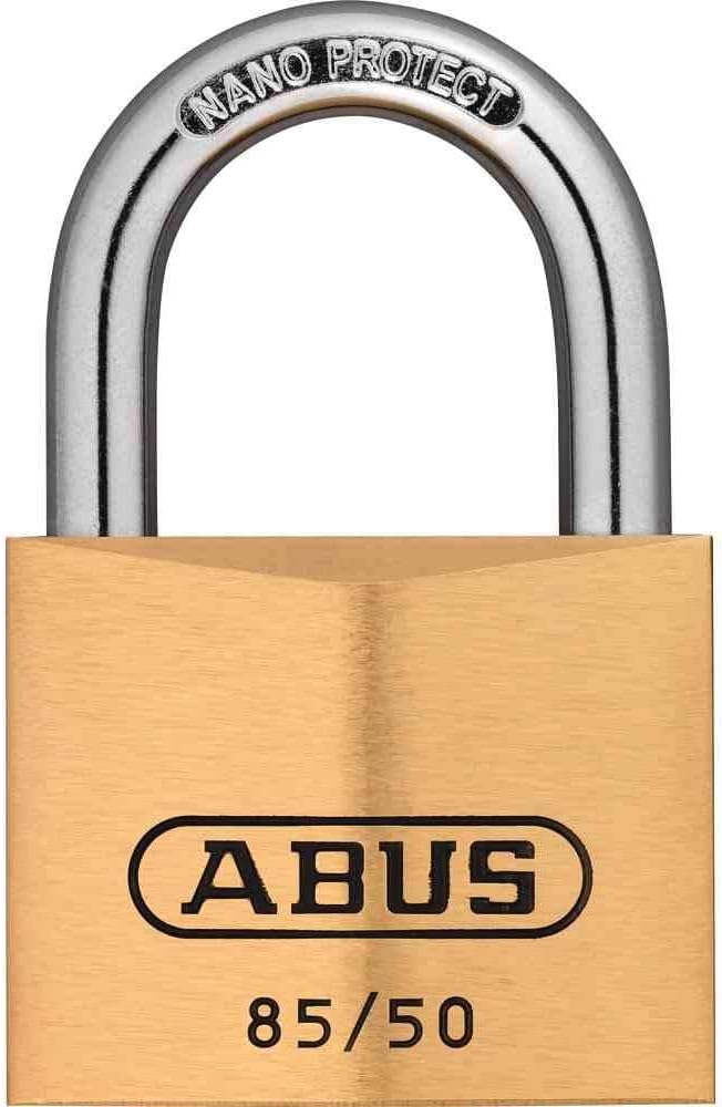 ABUS Vorhängeschloss Messing 85/50 - für Kellertüren, Schuppen u. v. m. - wetterfest - Messing-Schlo