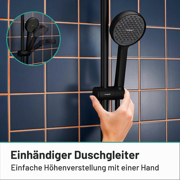 hansgrohe Activera Select S - Duschset mit Duschkopf wassersparend (EcoSmart, 2 Strahlarten), Duschs