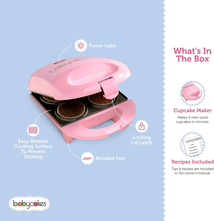 Babycakes Select Brands Mini-Muffin-Backblech für Geburtstage, Partys und mehr – Antihaftbeschichtun