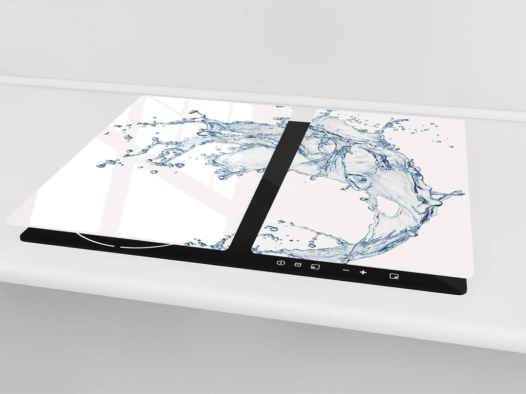 Küchenbrett aus Hartglas und Induktionskochplattenabdeckung – Schneideplatten SINGLE mit 60 x 52 cm