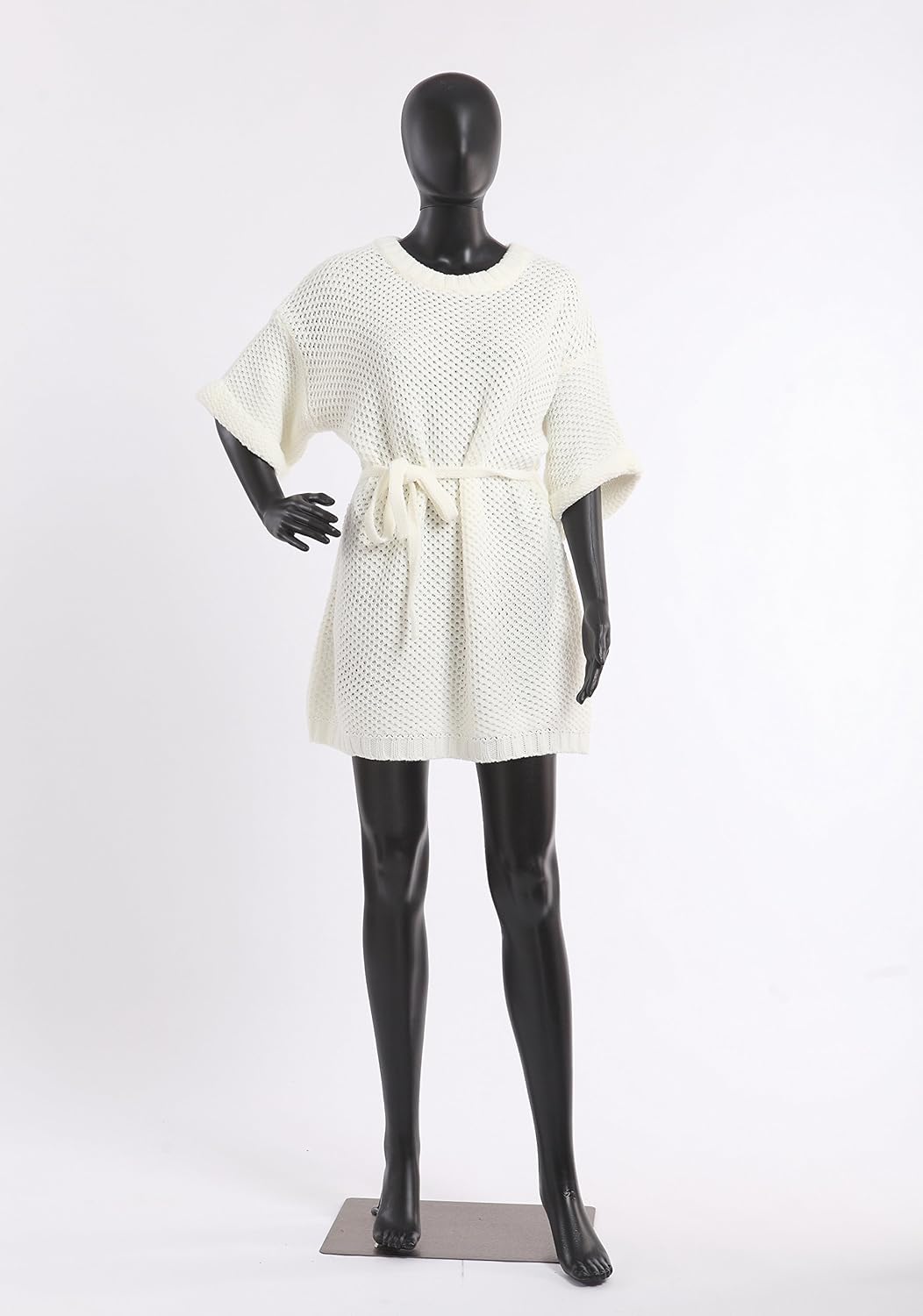 EurotonDisplay FC-11Black schwarz matt abstrakte Schaufensterpuppe mit Metallplatte Egghead ohne Ges