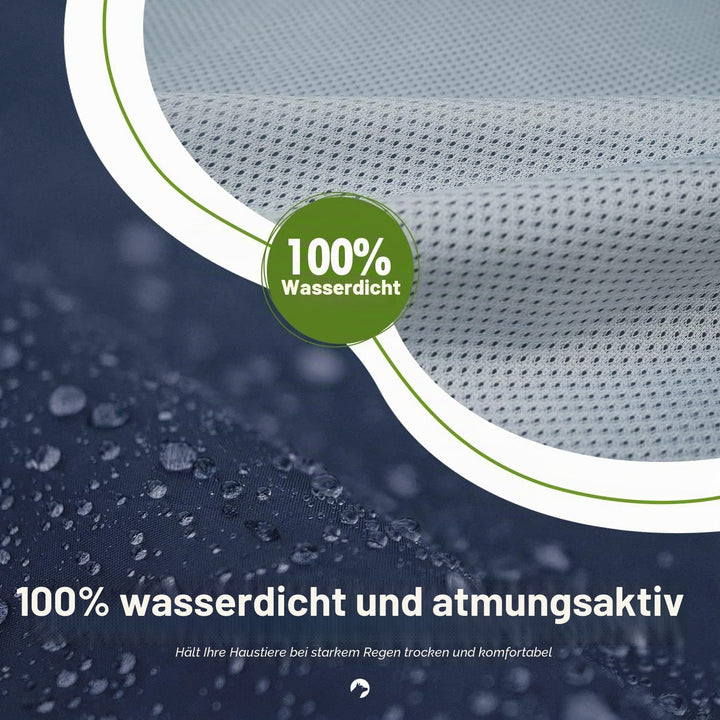 Zellar Hunderegenmantel mit Kapuze & Kragenloch & Sicheren Reflektierenden Streifen, Ultraleichte At