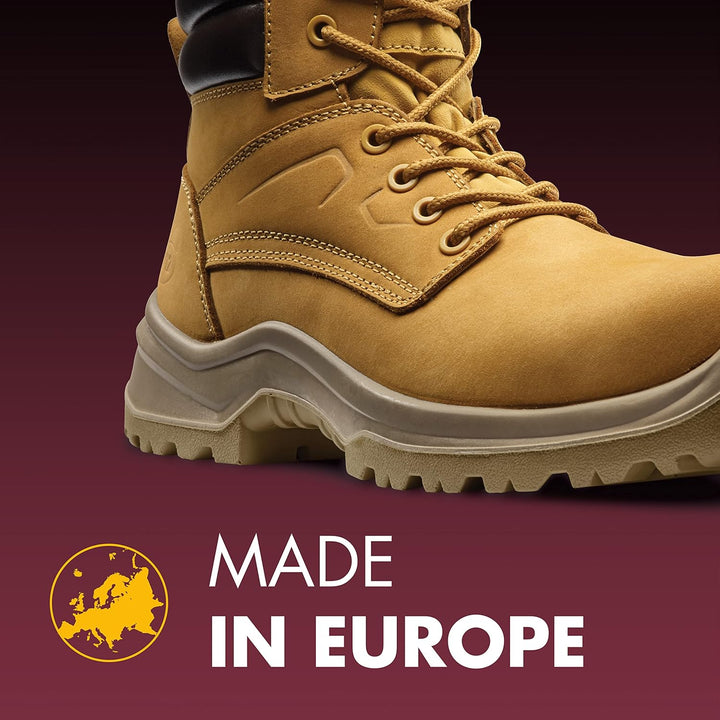 V12 Bobcat S1P Sicherheitsstiefel aus Nubuk, Grösse 44, Honigfarben 10, 10
