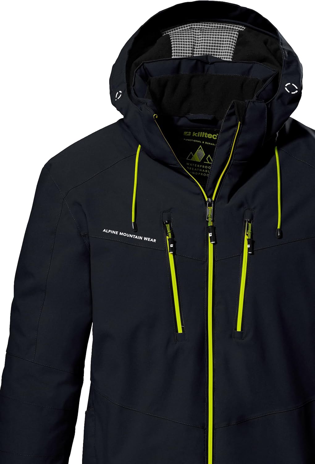 Killtec Herren Ksw 44 Mn Ski Jckt Skijacke/Funktionsjacke mit abzippbarer Kapuze und Schneefang S Sc