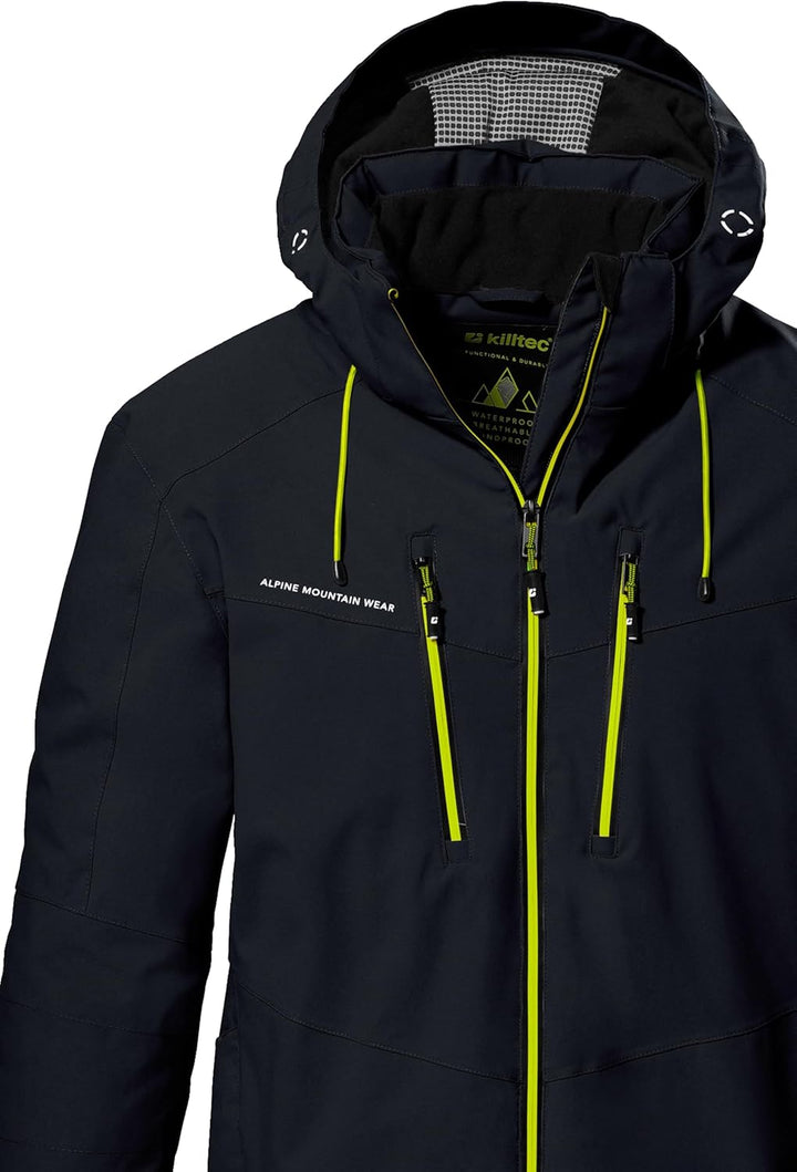 Killtec Herren Ksw 44 Mn Ski Jckt Skijacke/Funktionsjacke mit abzippbarer Kapuze und Schneefang S Sc