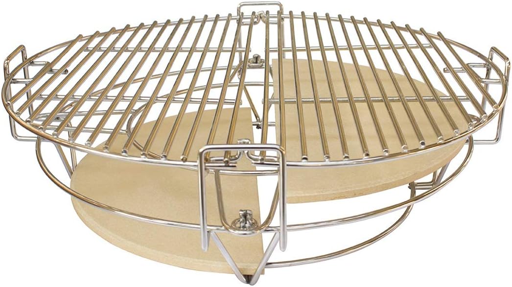 YNNI KAMADO TQDC23 58,4 cm Teilung und Conquer komplett 6-teilig mit Topflappen Kamado Grill Univers