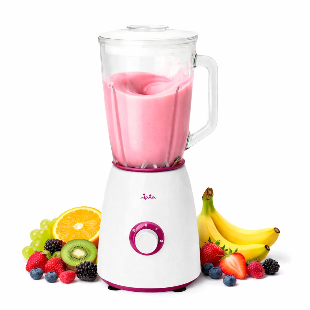 JATA BT265 Standmixer mit 2 Geschwindigkeitsstufen + Pulse, abnehmbarer Krug 1,5 l, 1300 W, Eiszerkl