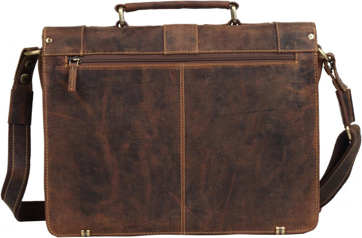 Greenburry Vintage Aktentasche braun Schwarz, Schwarz