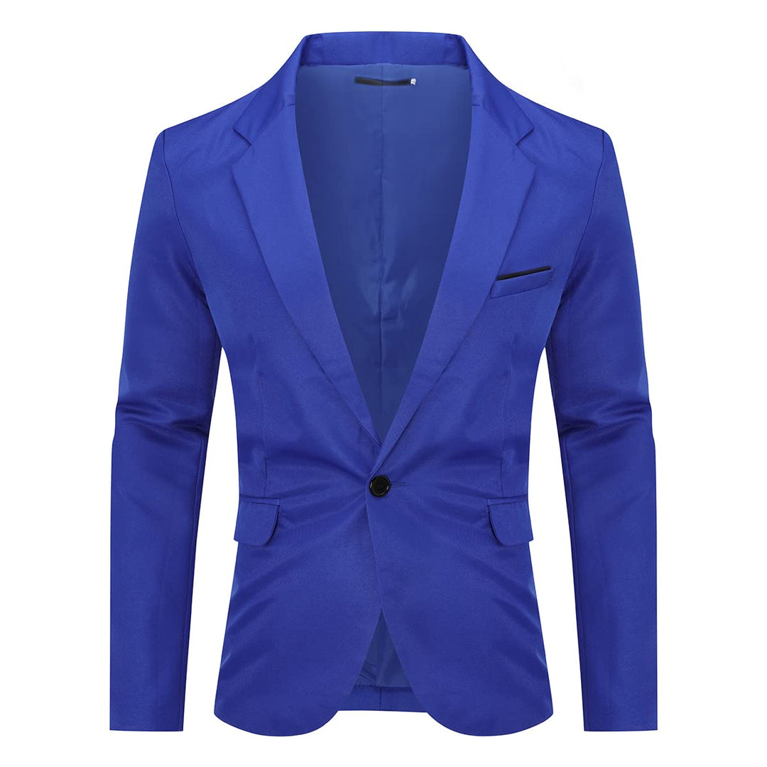 YOUTHUP Herren Sportlich Sakko Freizeit Leicht Anzugjacke Regular Fit Blazer Jacke XL Dunkel Blau, X
