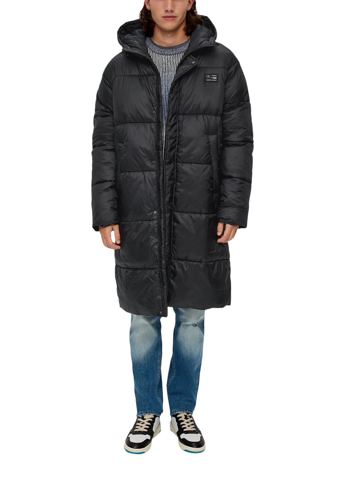 Q/S by s.Oliver Herren Outdoor Mantel L Schwarz, L Schwarz