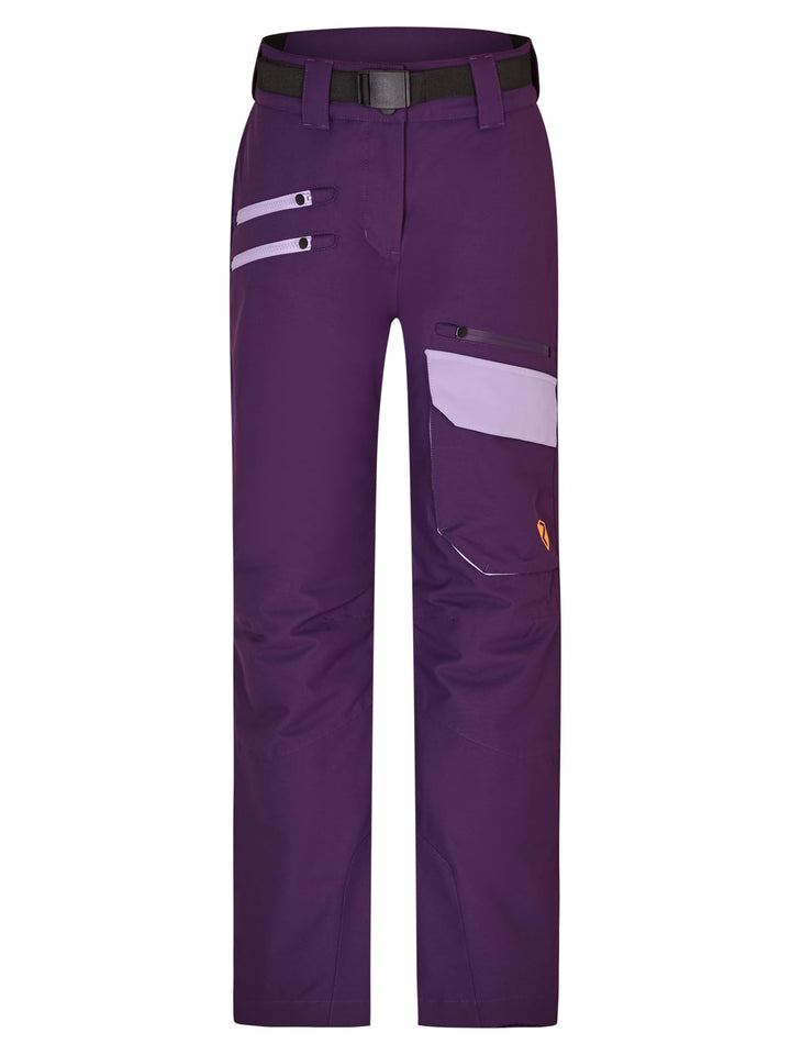 Ziener Mädchen Ski-Hose, Schnee-Hose | wasserdicht, warm, PFC frei Aileen 152 Dark Violet, 152 Dark