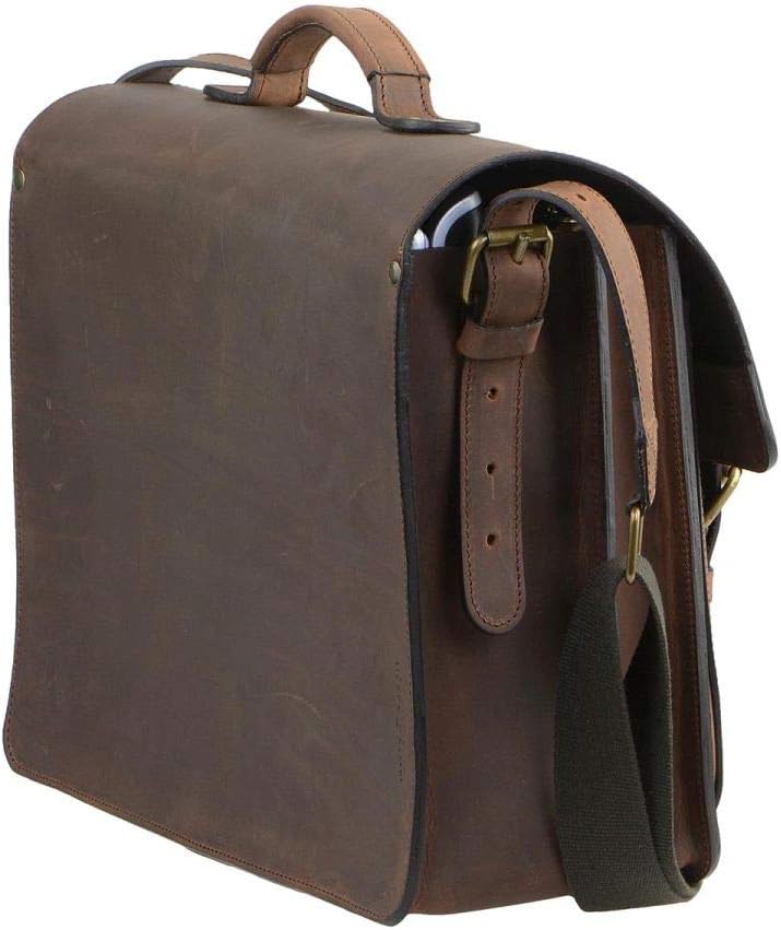 Ruitertassen Lehrertasche Leder Schultasche Aktentasche 2 Fächer Ranger braun Tasche für Schule Uni