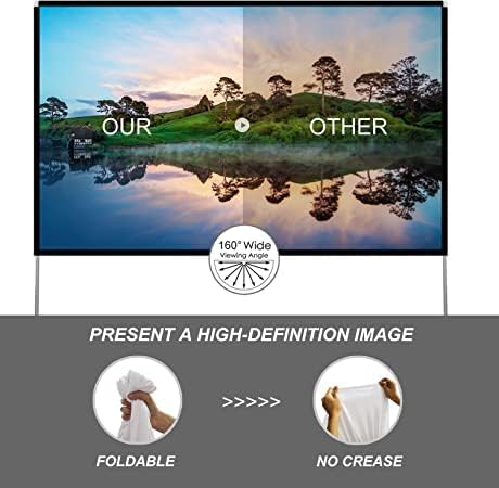 SKERELL leinwand Beamer mit Stand 100 Zoll Beamer leinwand Projektor leinwand Outdoor Indoor Filmlei
