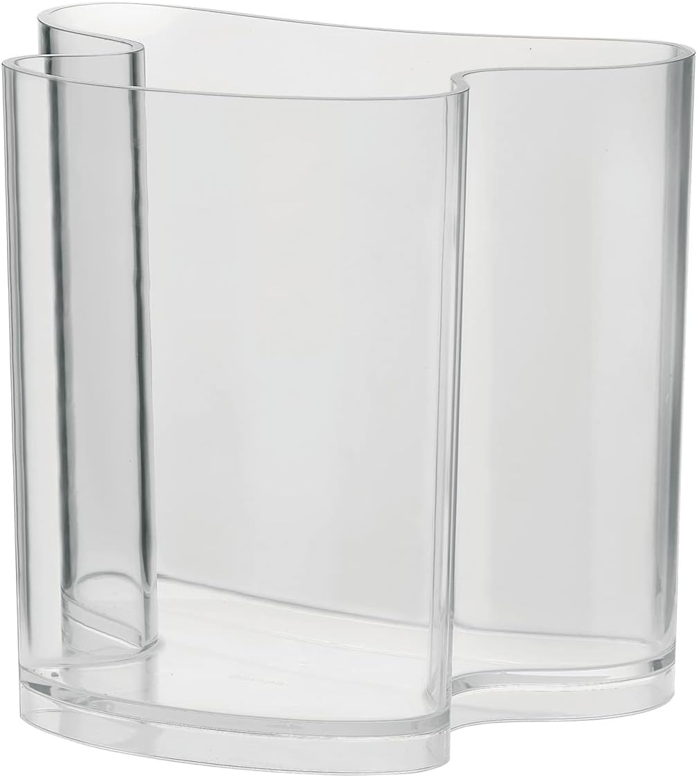 Guzzini - Home, Dekovase/Zeitungsständer Isola - Transparent, 34 x 22,8 x h31 cm - 28930000, Transpa