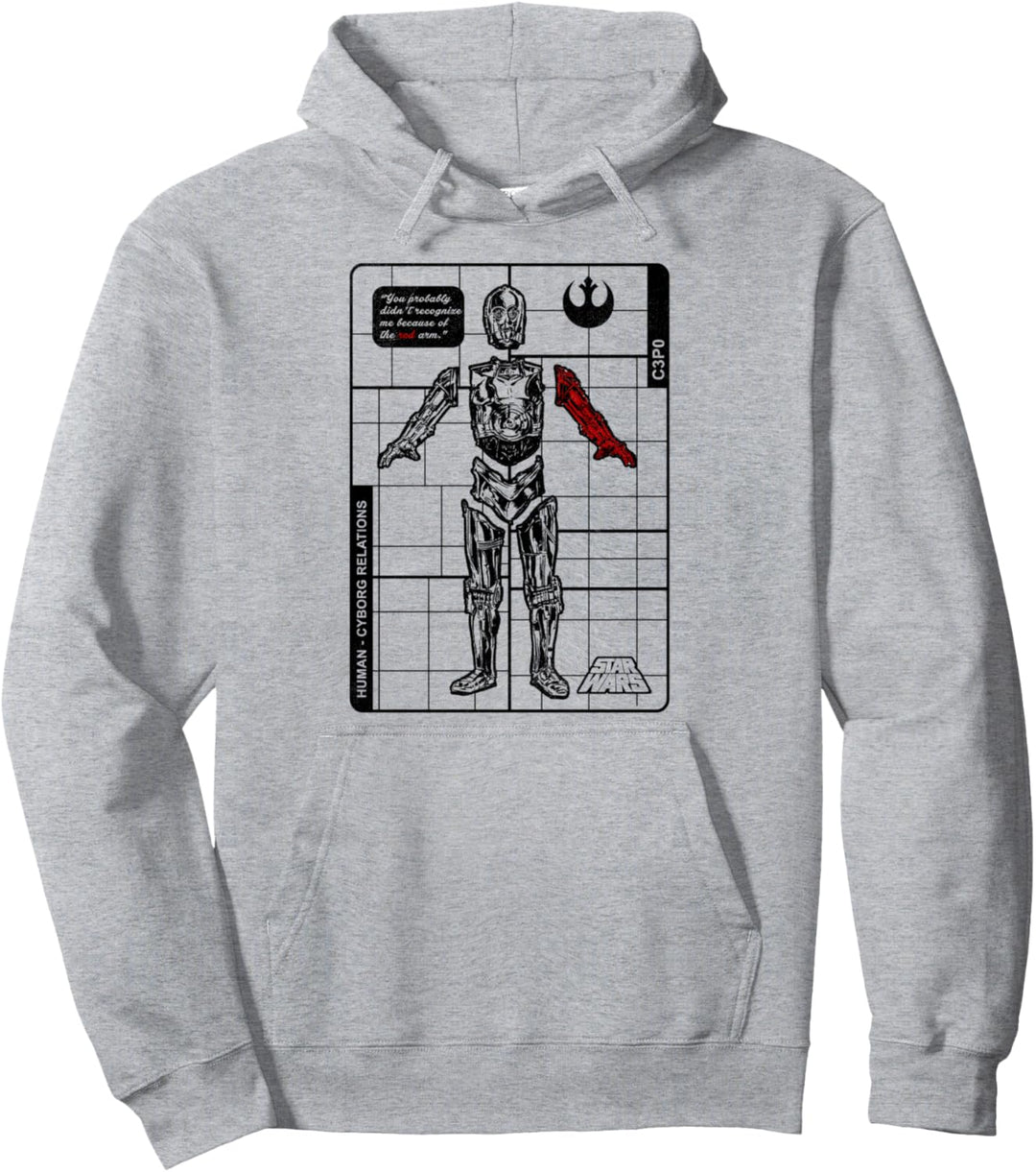 Star Wars C-3PO Blueprint Poster Pullover Hoodie