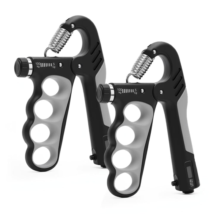 2 Stück Griffkraft Trainer, 5-100kg Handgriff Trainer, Verstellbare Unterarm Trainingsgerät, Finger