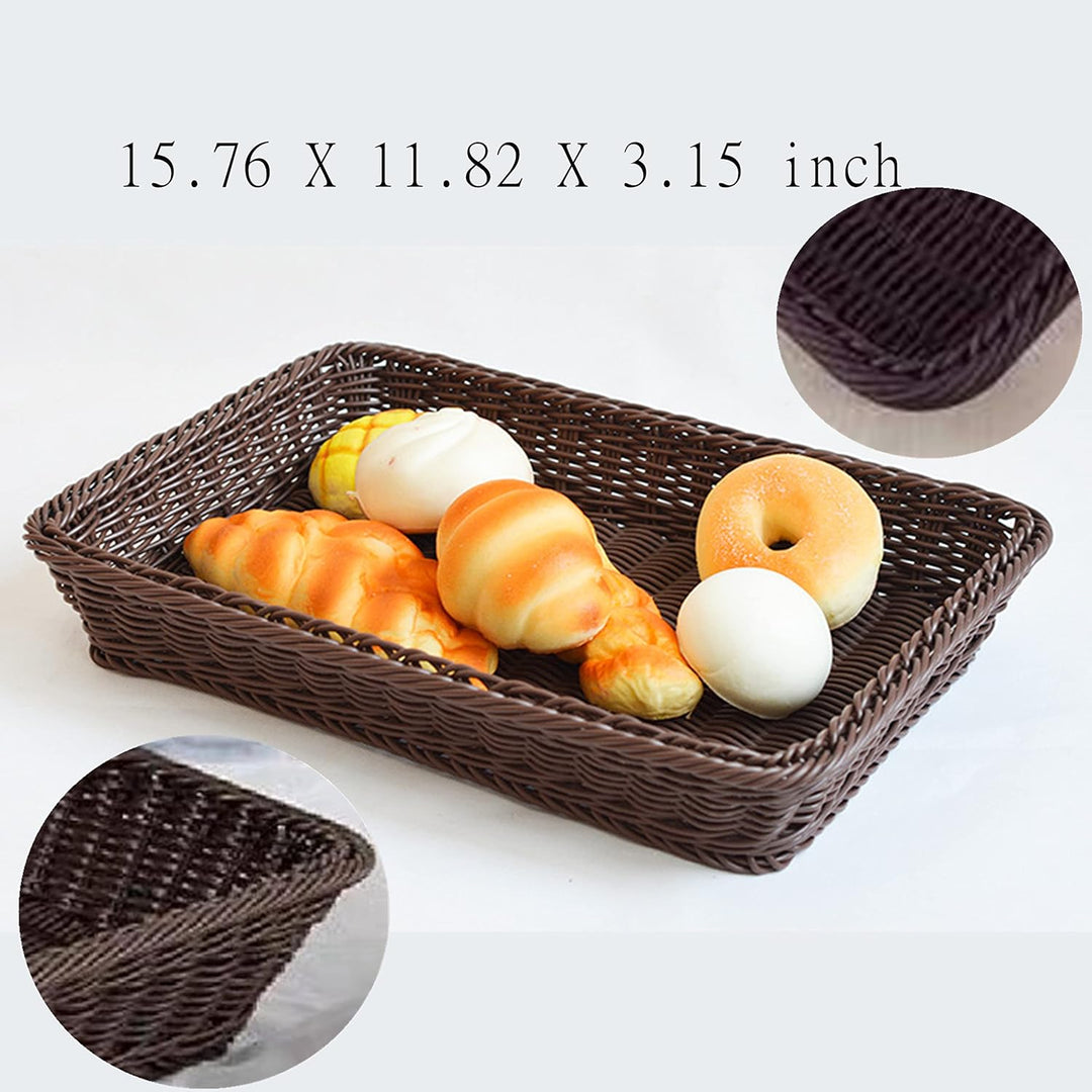 2-Stücke von 15,7 Zoll Brot Körbe mit einem Ständer zum Servieren, Normale Körbe für Lagerung, Poly