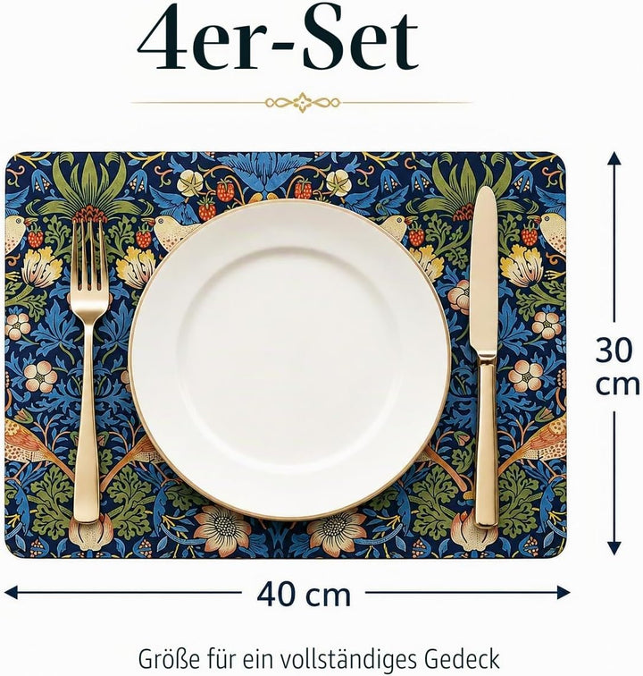 Pimpernel Strawberry Thief Blue Tischunterlage 4 Stück (s)