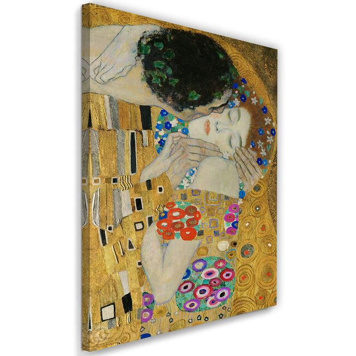 Feeby Wanddeko Gustav Klimt Leinwandbild Kunstdruck Der Kuss Gold Gelb 80x120 cm M12824 80x120 cm, M