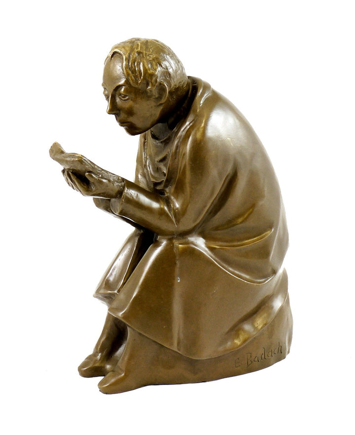 Kunst & Ambiente - Der Buchleser (1936) - Ernst Barlach Skulptur - Echte Bronze signiert - Bronzefig