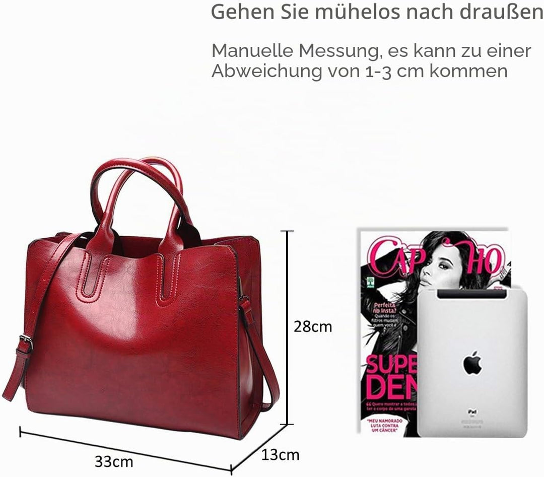 NICOLE&DORIS Mode Damen Handtaschen Umhängetasche Schultertaschen Henkeltaschen Tasche Tote Wasserdi