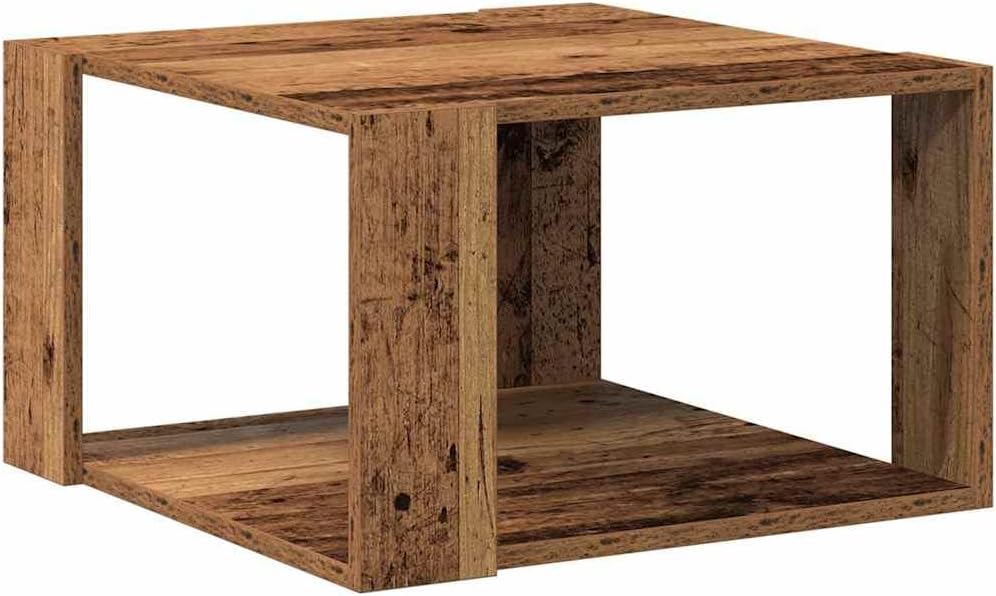 vidaXL Couchtisch Altholz 51,5 x 51,5 x 30 cm Holzwerkstoff, Stilvoller Couchtisch für das Wohnzimme