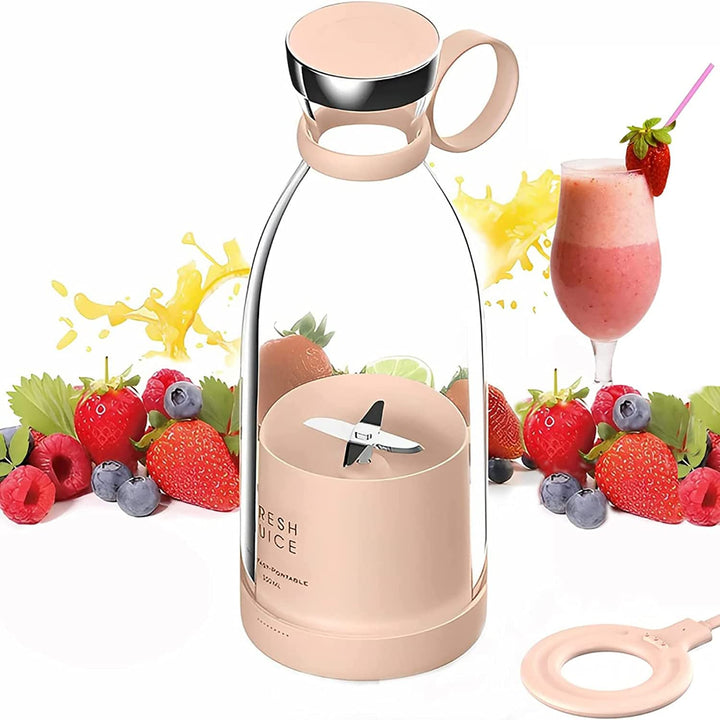 Fresh Juice tragbarer Mixer to go, für Smoothie, persönlicher Mixer, kabelloser Obst-Mixer, wiederau