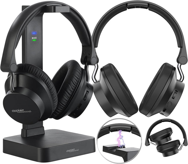 auvisio Headset: 2 Digitale Funkkopfhörer & Hörverstärker, 98 db TV-Modus, Ton-Balance (komfortable