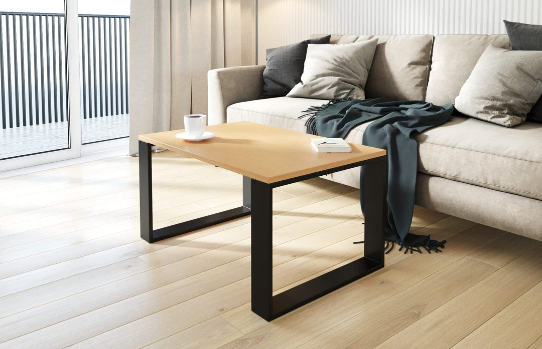 AKKE Couchtisch Wohnzimmertisch Beistelltisch Tisch Für Wohnzimmer Bayerische Buche 80 x 50 x 55 L:8