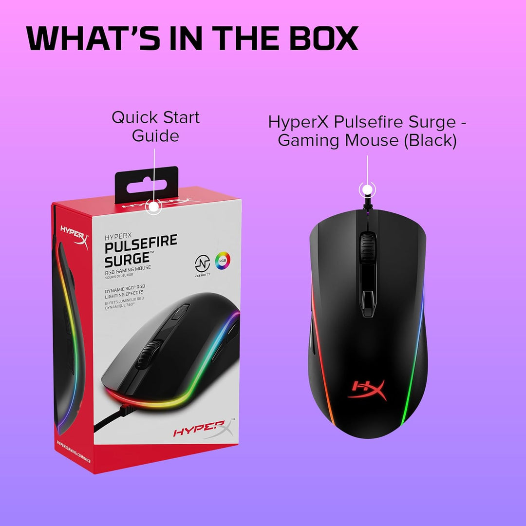 HyperX Pulsefire Surge – RGB Gaming Maus Pulsefire Surge - RGB Single, Pulsefire Surge - RGB Single