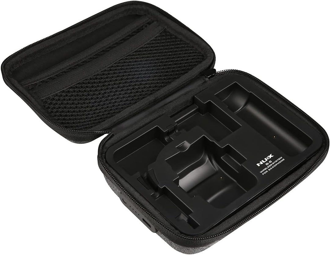 NUX B-6 Kabelloses Saxophonsystem mit Ladekoffer, 20 Meter Betriebsreichweite, 24 Bit/44,1 kHz High