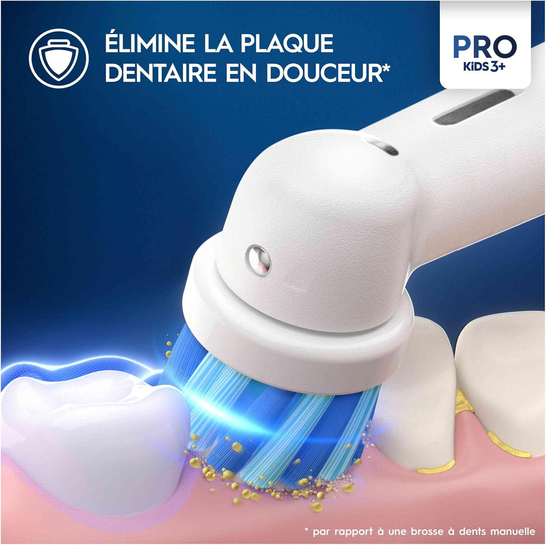 Oral-B Kids 3+ elektrische Zahnbürstenköpfe Disney Die Eiskönigin, Packung mit 4 Ersatzbürsten, sanf