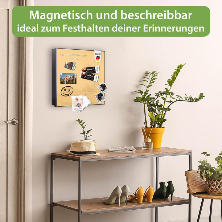 banjado Grosser Schlüsselkasten Metall - Schlüsselbox 30x30cm mit 32 Haken - Schlüsselkasten modern