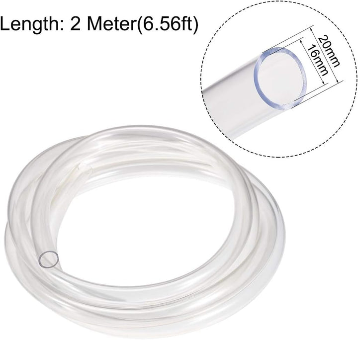 sourcing map PVC Schlauch Pneumatischer Kunststoffschlauch 16 mm Innendurchm. x 20 mm Aussendurchm.