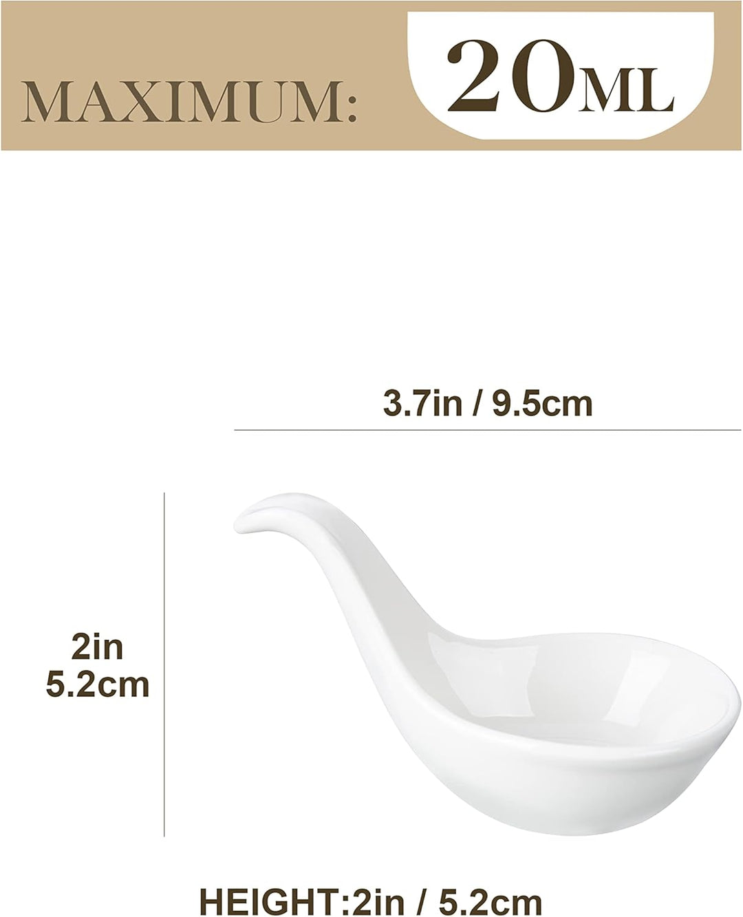 MALACASA, Serie Ramekin.Dish, 6-tlg. Set MINI Porzellan Dessert Schälchen für Nuss, Snack, Vorspeise