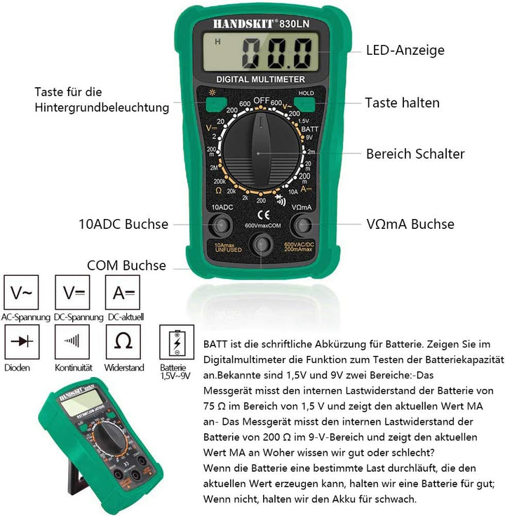 Lötkolben Set, HANDSKIT lötkolben 12in1 Lötset【Neuste Version】60W Digitale Lötstation Temperatur 220