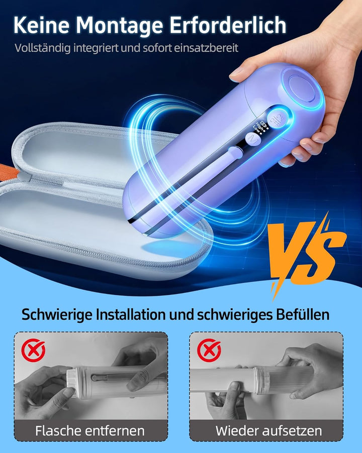 Elektrisches Bidet Tragbares 200ml,Wiederaufladbar Reise Po Dusche,Mobiles Bidet Handbrause Faltbare